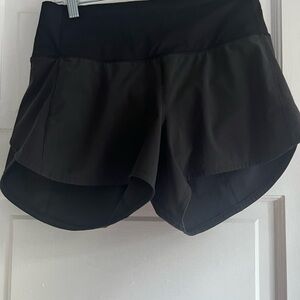 High Rise Speed Up Short / Size 6 / Black / 4 inch inseam